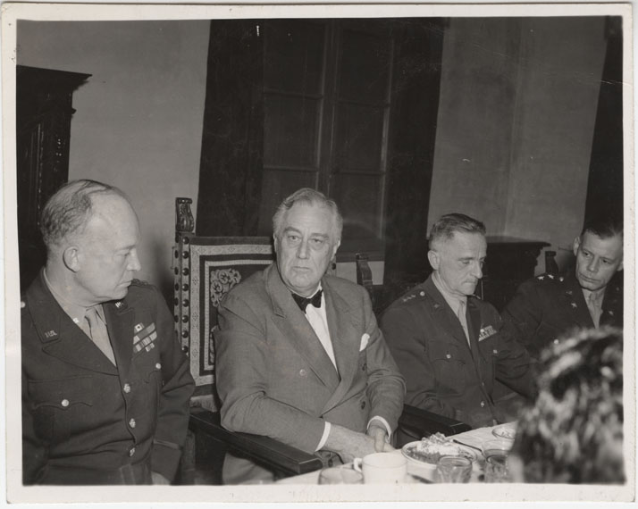 Fdr With Gen Dwight D Eisenhower At The Teheran Conference Forward