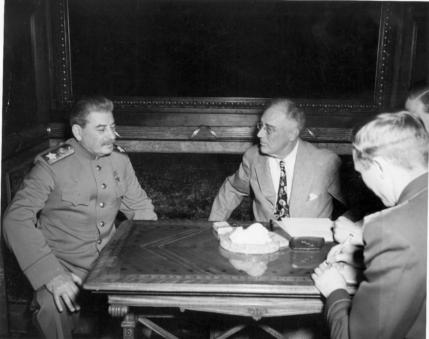 Franklin D. Roosevelt and Joseph Stalin at Livadia Palace during the